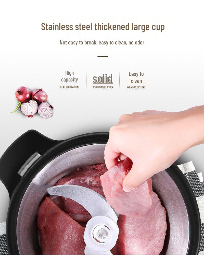 Fufumachine 12L Multifunctional Meat Grinder & Vegetable Mixer, Stainless Steel Baby Food Maker