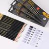 12 Pièces/Boîte Crayon en Bois HB-14B de Haute Qualité Art Dessin Spécifique Mine Graphite Esquisse Écriture Fournitures de Papeterie