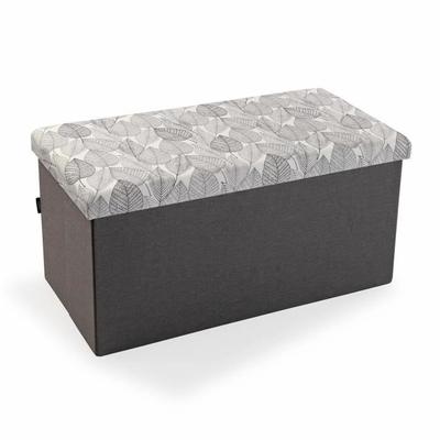 Gardee Detachable Chest with Lid, 37.5 X 38 X 76.5 Cm, Linen, Grey and White