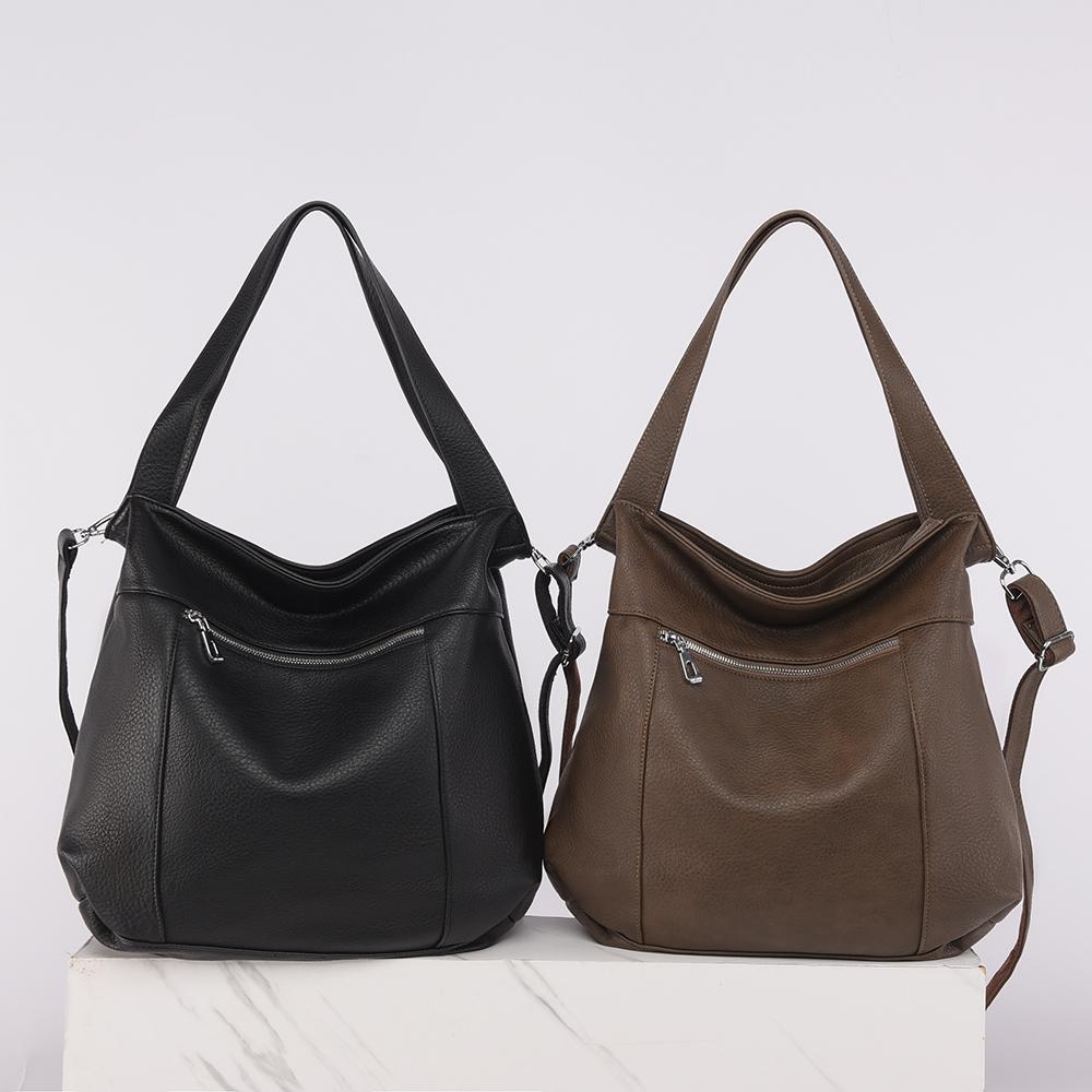 Retro Ins Women's Tote Bag Autumn New Large Capacity PU Soft Leather Underarm Bag Lazy Wind Women's Shoulder Bags for Girlfriend's Wife Birthday Gifts