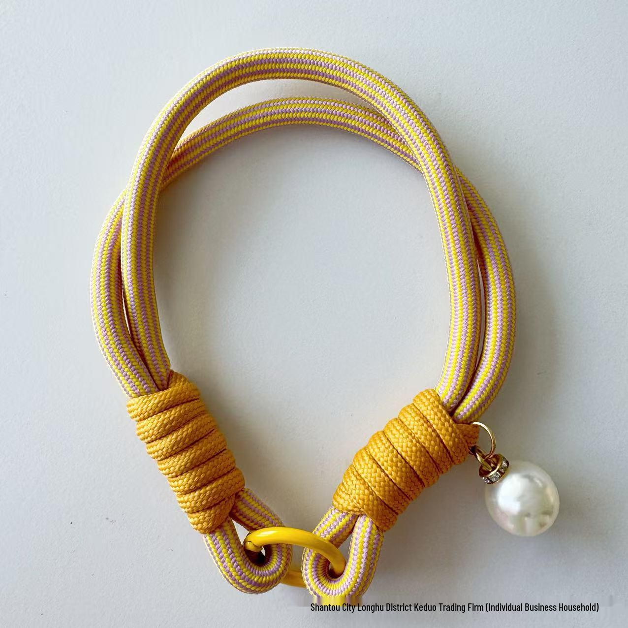 Pearl Color Block Keychain Lanyard: Fashionable Anti-Lost Strap & Bag Charm