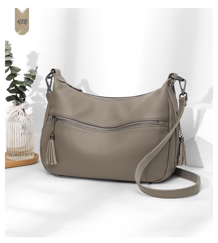 High-End Women's Genuine Leather Crossbody Bag 2025 – Large Capacity, Versatile Shoulder Bag