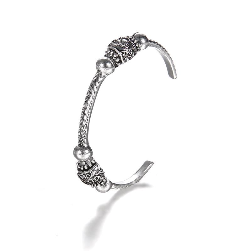 Jewelry, Bohemian Style, Simple Fashion, Retro Open Tibetan Silver Bracelet