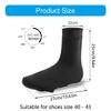 1 Pair Night Riding Safety Cycling Shoe Cover Waterproof Design Elastic Cuff Convenient On Off Reflective Night Safety