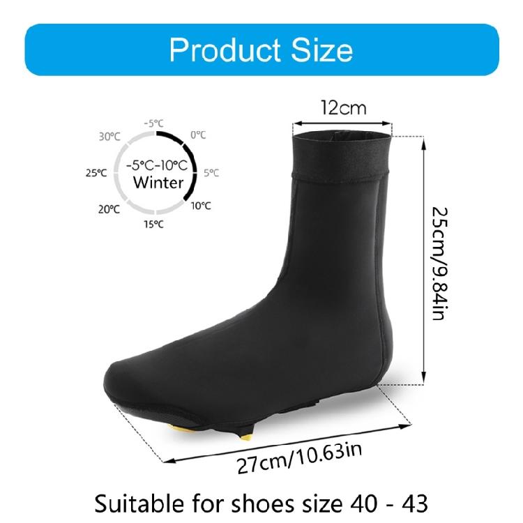 1 Pair Night Riding Safety Cycling Shoe Cover Waterproof Design Elastic Cuff Convenient On Off Reflective Night Safety