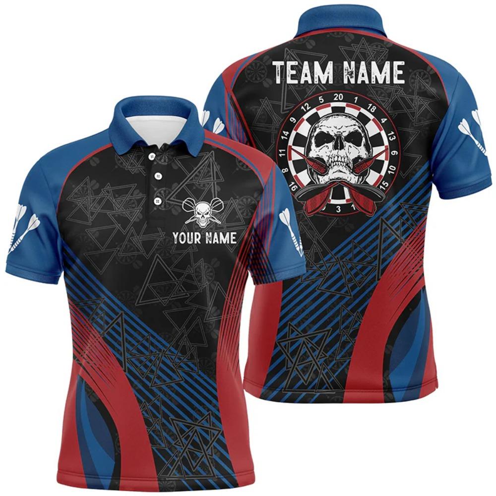 Polo T-shirt with fashionable dart pattern, 3D printed T-shirt, loose and breathable men's sports T-shirt