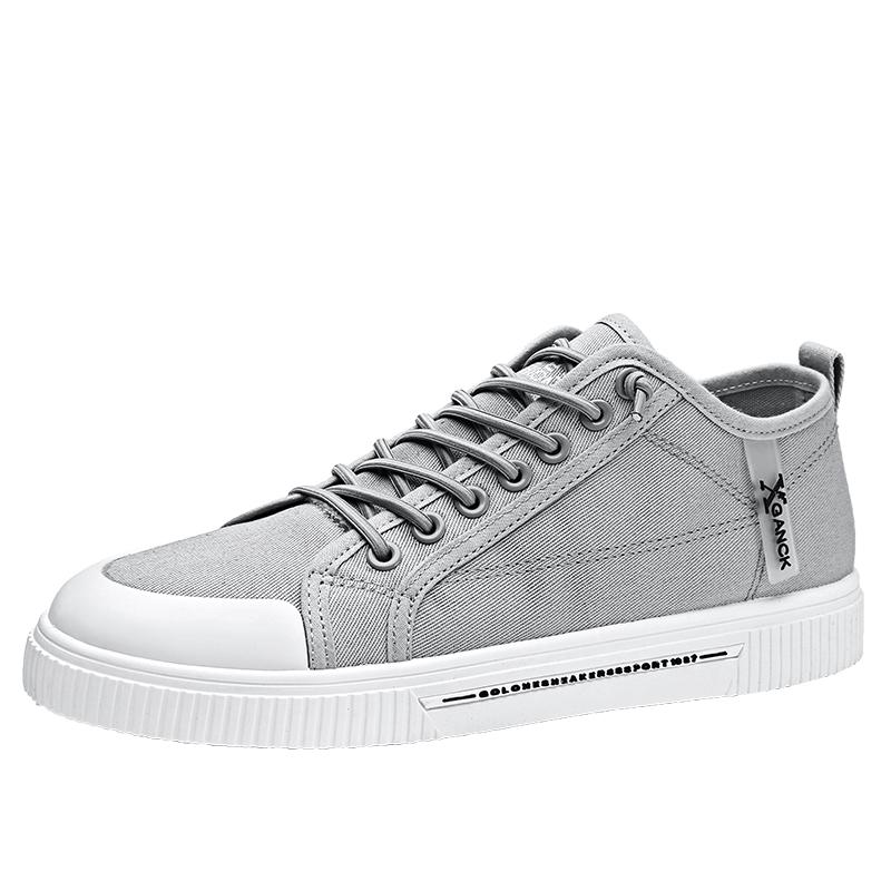 

Black Canvas Shoes Summer Men s Shoes Breathable and Comfortable Thick Soled Casual Sports Shoes Flat Bottomed Fashionable 39 сірий колір