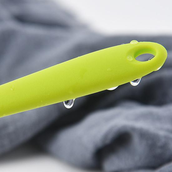 Food Grade High Temperature Resistance Slotted Spatula with Hole Arc Edge Long Handle Baking Shovel Household Supplies