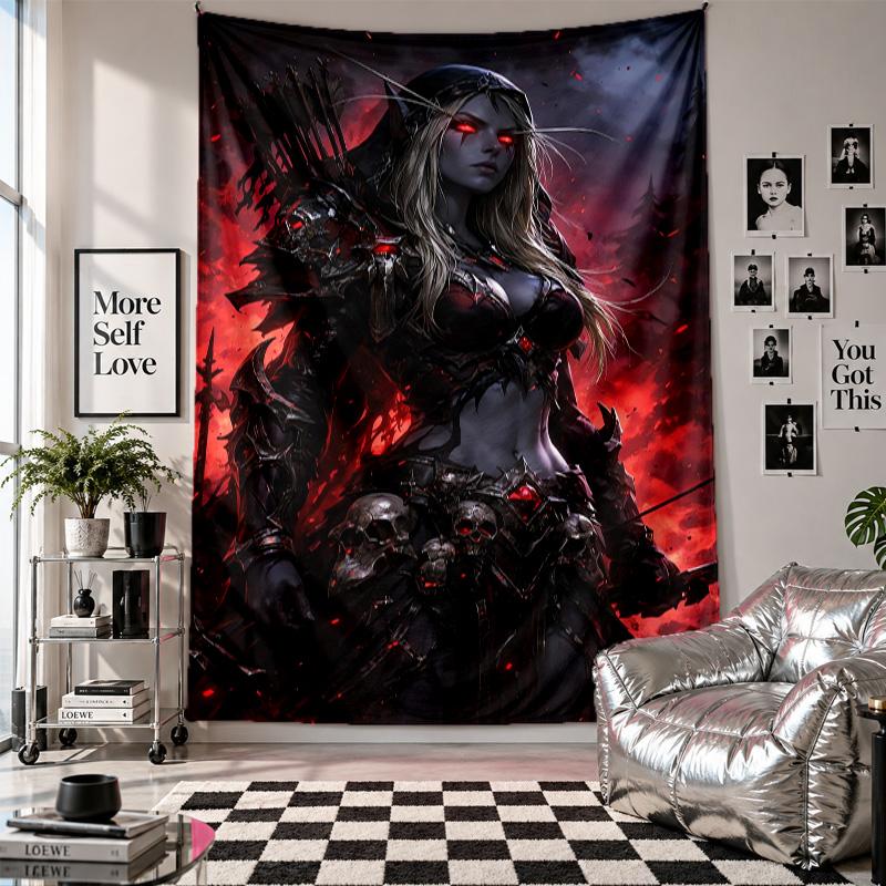 Wall TapestryWorld of Warcraft Art Hanging Cloth Decorative Background Cover for Room Decoration