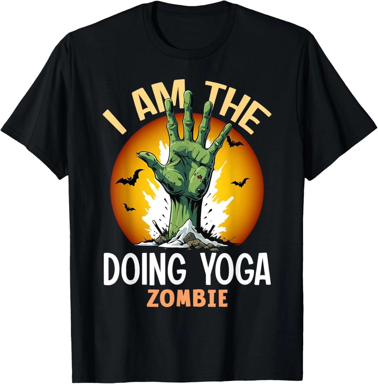 Halloween Matching Doing Yoga Zombie Costume Tee Gift Unisex T-Shirt S