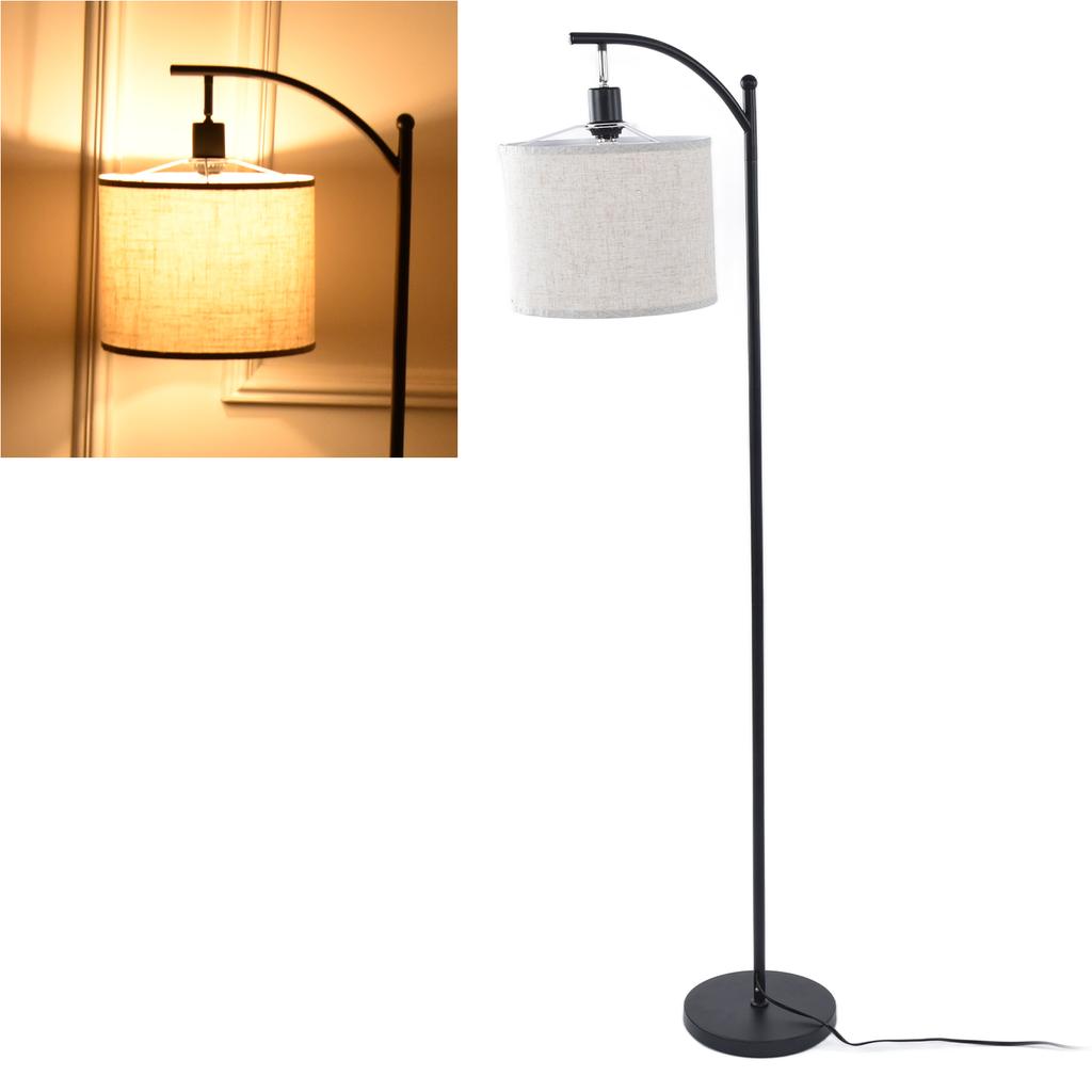 Modern Floor Lamp LED Standing Lamp Fabric Corner Stand Light for Living Room 3000K Warm White
