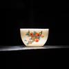 Suet Jade White Porcelain Ice Seed Cup Jade Porcelain Single Cup Set Kung Fu Meditation Cup Master Cup Personal Tea Cup