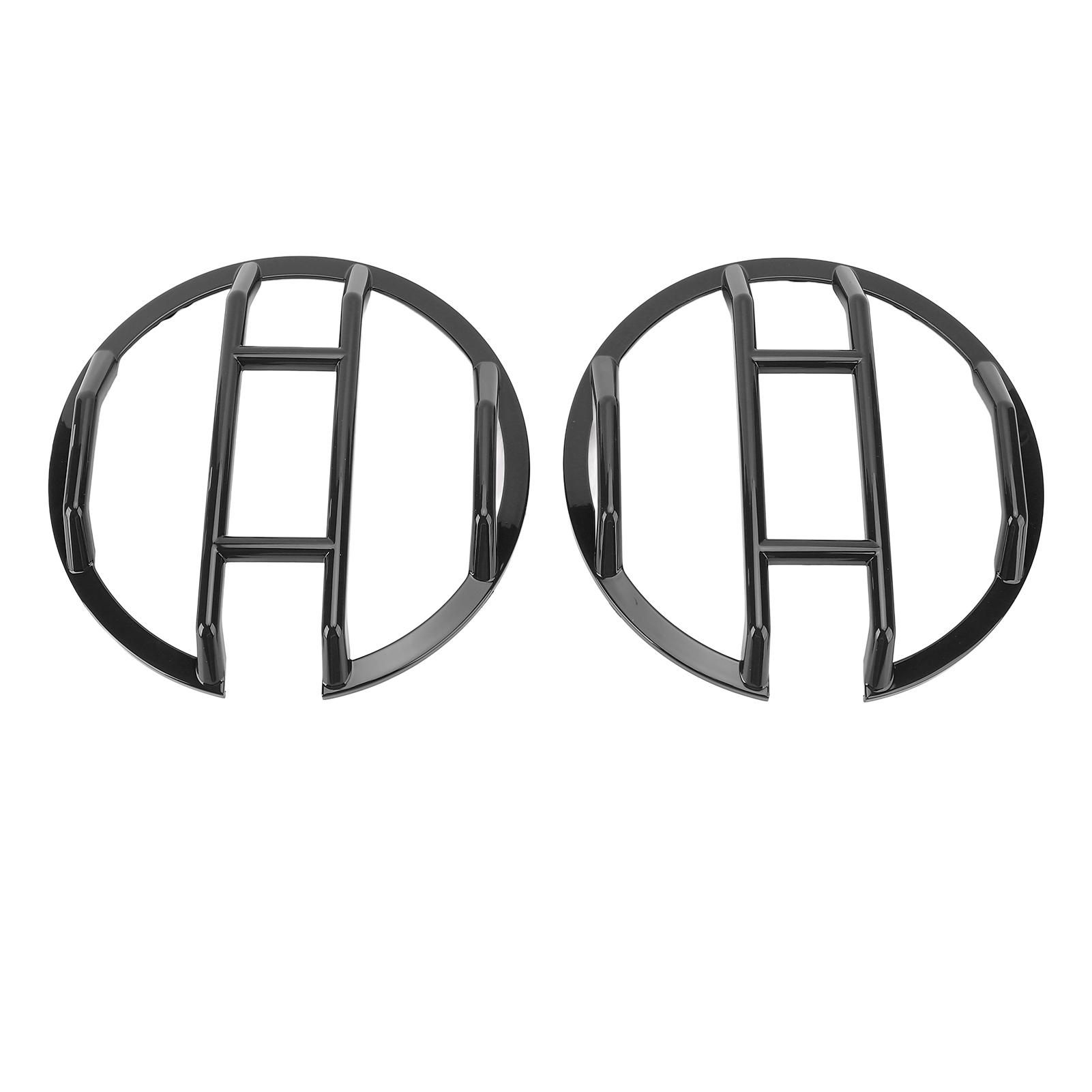

1 Pair Front Headlight Guards Protector Cover Exterior Headlamp Frame Protector Replacement for чёрный