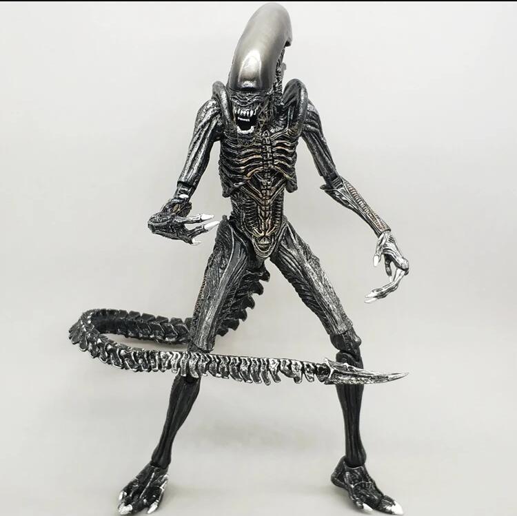 Hot 7inch Alien Figure Xenomorph Toy Aliens Blue Alien Xenomorph figma Predators Alien Egg  Action Figure Collectable Model Toy