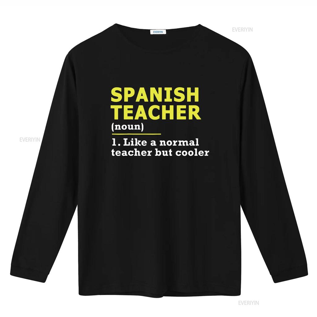 Funny Spanish Teacher T Shirt vintage Washed Slightly Comfortable Top For Everyday Wear Breathable streetwear Stylish Unisex