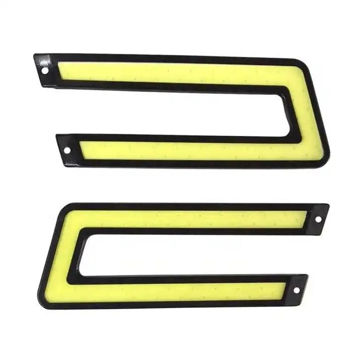 2PCS U Shape Car LED Lights Styling Super bright DRL Headlight Daytime Running Lighting Auto External Front Driviing Fog Lamp