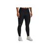 Under Armour Solid Color Logo Print Compression Fitness Pants Women bottoms Black 1374133-001