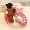 12cm Cartoon Spaß Abschlusskappe Capybara Plüschtier Anhänger Schwimmring Arzthut Frosch Capybara Plüschspielzeug Heimdekoration Geschenk für Kind