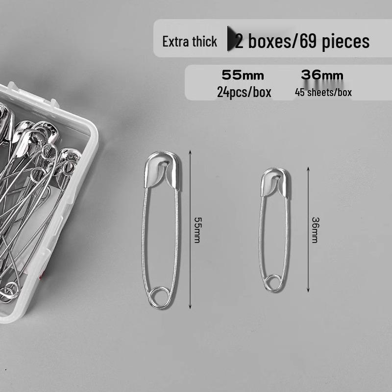 Vintage-Style Safety Pin Brooch and Paper Clip Set: Small to Extra Large for Clothes and Bed Sheets