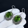 Unique Peridot Gemstone Earrings, 925 Sterling Silver Earrings, Silver Earrings For Gift, Peridot Dangle Drop Earrings For Valentine's Day Gifts