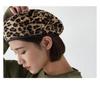Women Warm Hats Leopard Berets Warm Winter Women Beret Braided Knit Hook Hats