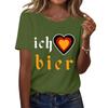 Fashion Casual Unisex Letter Print T-Shirt with Festival Graphic Design - Short Sleeve Round Neck Tee for Men and Women