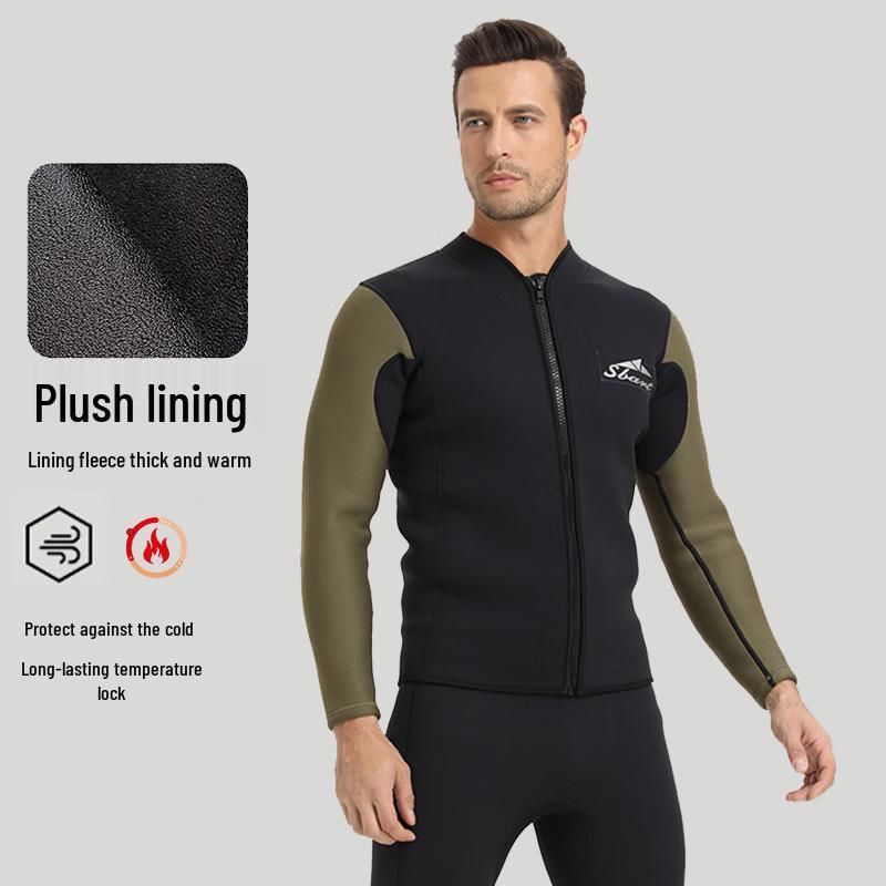 SBART Men s Thermal Split Long Sleeve Wetsuit Top