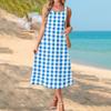 Women Sleeveless Summer Dress Casual Loose Fit Maxi Dress with Pockets Lightweight Beach Vacation Sundress