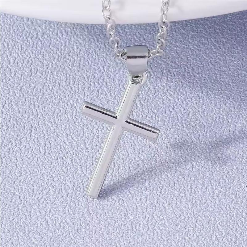 Sparking Cross Necklace for Women Men Gold Silver Color Crystal Jesus Crucifix Necklace Chain Jewelry Gift