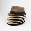 Fashion Men Women Straw Hat Contrast Ribbon Fedora Curly Brim Unisex Panama Jazz Trilby Hat Cap