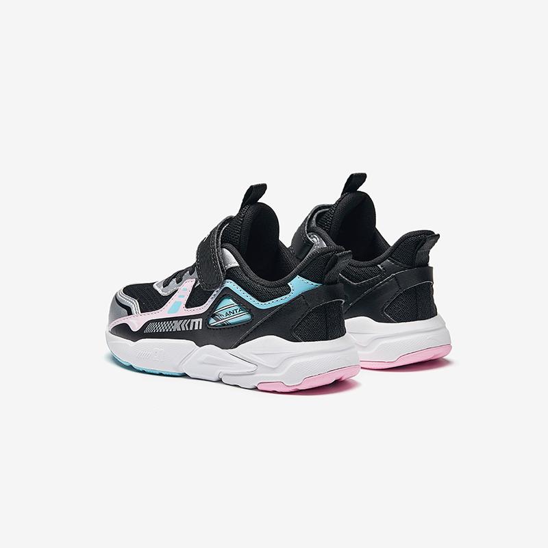 Anta Kids Trendy Versatile Non-Slip Durable Low-Top Running Shoes Kids sneaker Black Silver A22449937-2
