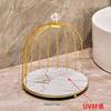 Modern Minimalist Bathroom Shelf Organizer Toiletries Makeup Jewelry On Countertop Iron Frame With Spray Coating