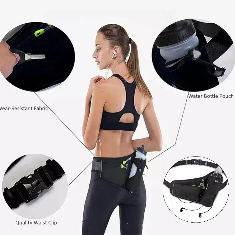 Adjustable Strap Cell Phone Pouch Reflective Design Running Waist Belt Bag  Travel