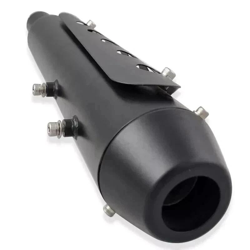Retro Exhaust Black For Royal Enfield Hunter 350