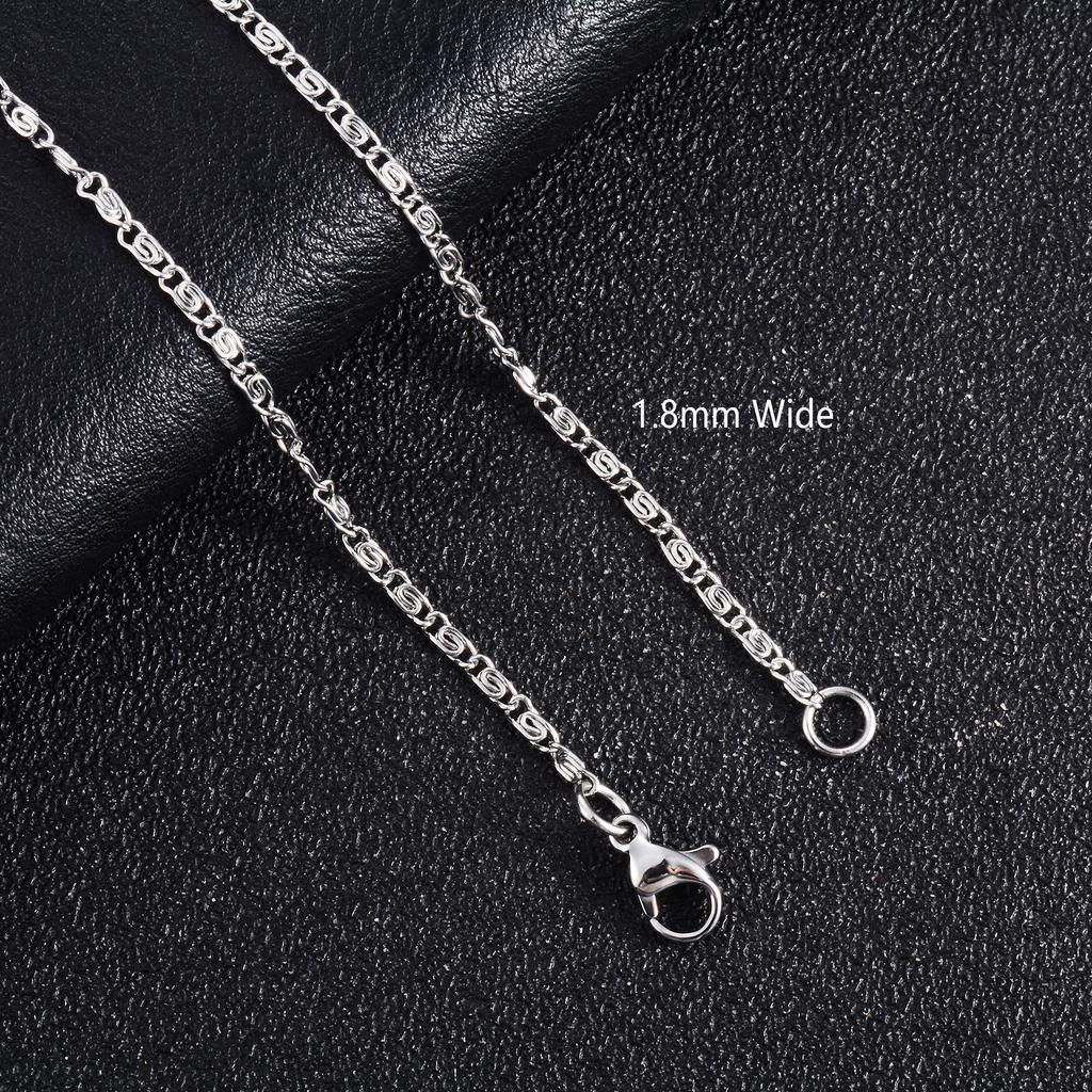 Stainless Steel Long Paperclip Necklace Twisted Neck Chain for Women Ladies Men Silver Metal Choker Jewelry Gift