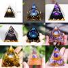 Resin Art Crystal Ball Pyramid Home Decor With Modern Minimalist Style For Living Room Display