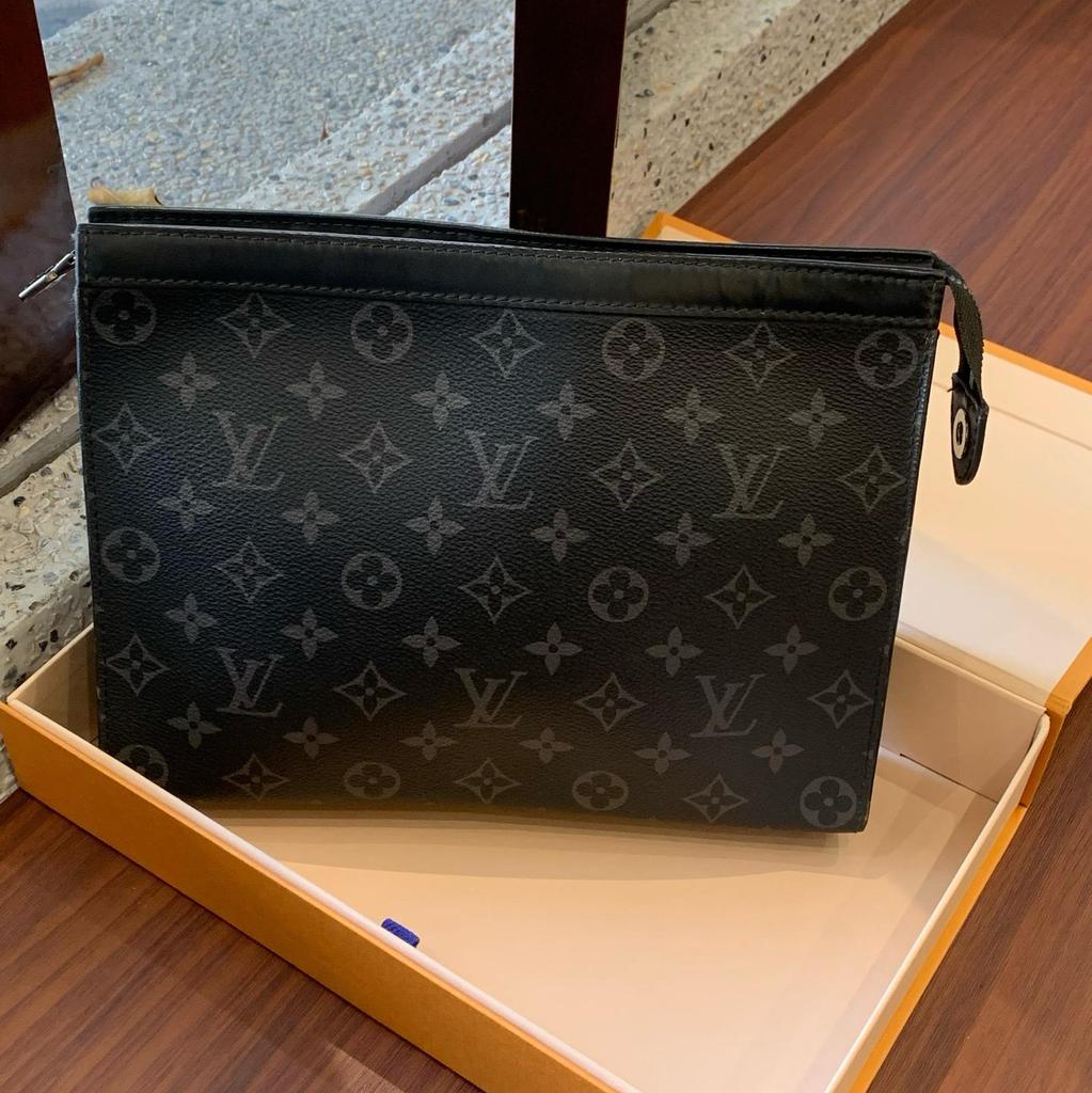 [Usato] Louis Vuitton Pochette Voyage MM 'Tela Monogram Eclipse Nera' - Molto Buono #1YRY3P7