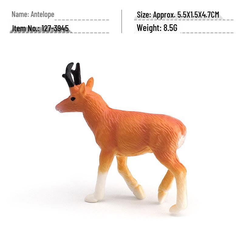 Wildtier-Modellset für Kinder: Rentier, Polarfuchs, Braunbär, Luchs, Biber, Weißkopfseeadler, Malaiischer Tapir