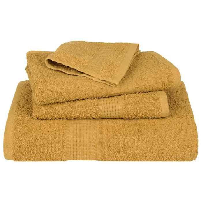 VidaXL Serviettes de sauna 4 pcs doré 80x200 cm 360 g/m² 100% coton, serviette, serviette de bain, serviette en coton 136816