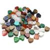 40 Pcs Healing Loose Beads Flat Heart Shape Natural Necklace Stone Pendants Crystal for Jewelry Making DIY Craft