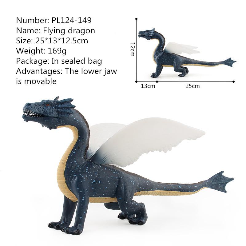 Realistic Western Mythology Series Warcraft Dragons Model Solid Simulation Animal Flying Dragon Action Figures Toy For Kids Gift