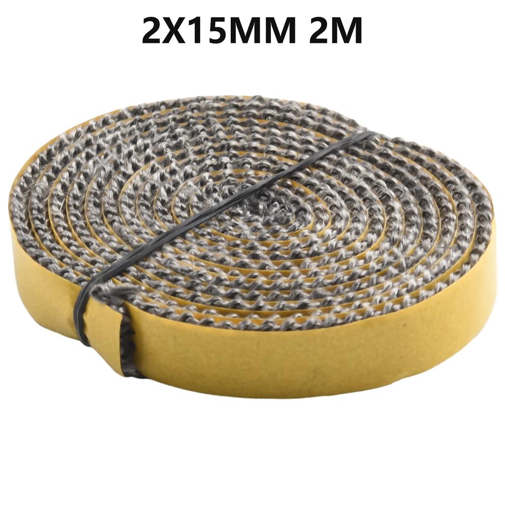 Black Woodburning Stoves Replacement Gasket Rope Black Fiberglass Fireplace Door Sealing Tape 10/15mm Width 2m Length