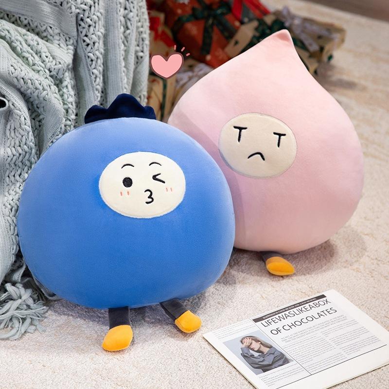 Creative Cute Expression Fruit Banana Throw Pillow Plush Toy Doll Orange Doll Small Pendant Children'S Doll