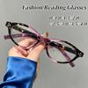 Stylish Women's Cat Eye Reading Glasses Men Classic Retro Far Sight Eyeglasses Flora Printed Ultralight Oval Frame Presbyopia