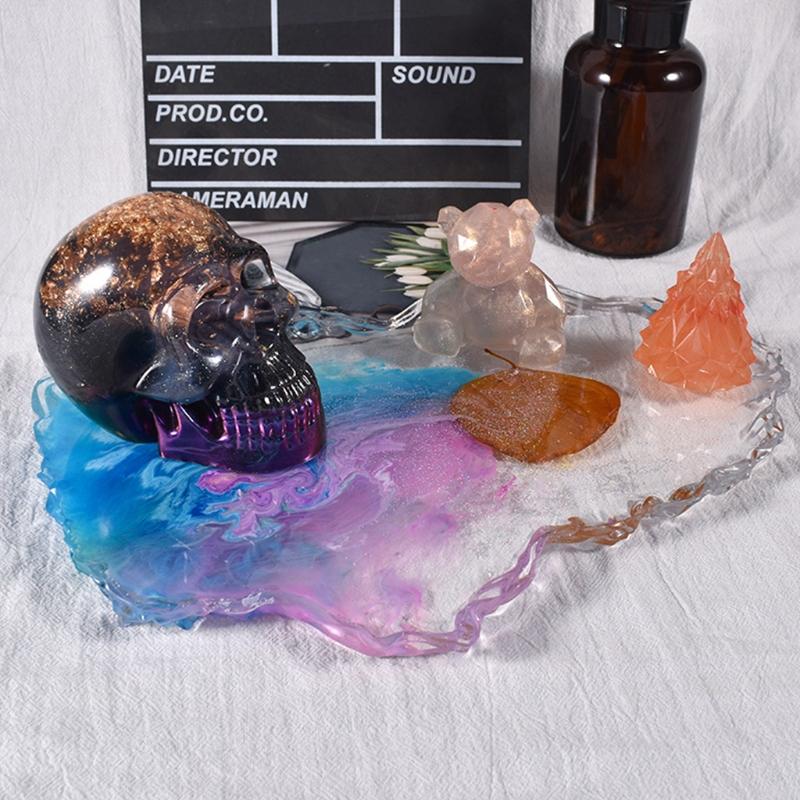 Silicone Tray Mold Silicone Muold for Resin Irregular Shaped Geode Tray Molds for Making Resin Craft  Home Decoration