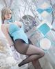 Ichinose Asuna Cosplay Bunny Suit with Bunny Ears from Zero One Blue Full Set for Adults [Excellent Quality] Archive, (Size M)