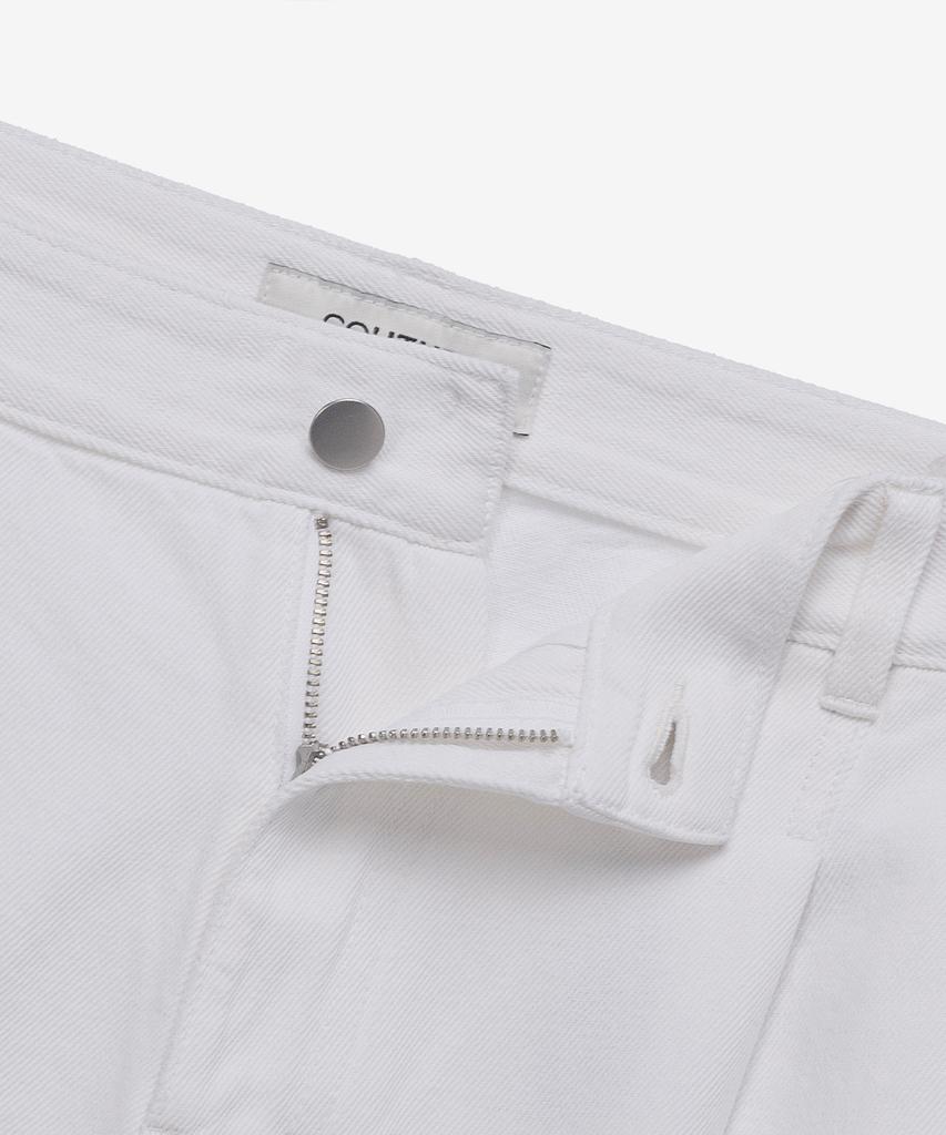 Mind Bridge [Couture] 9Oz Wide One-Pleat White Denim Pants