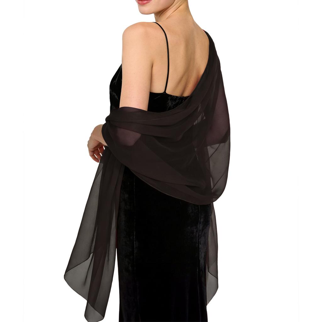 Damen-Abendschal Leichter durchsichtiger Wickelschal für formelle Party Hochzeit Abschlussball Accessoire Elegantes Design Weicher Stoff