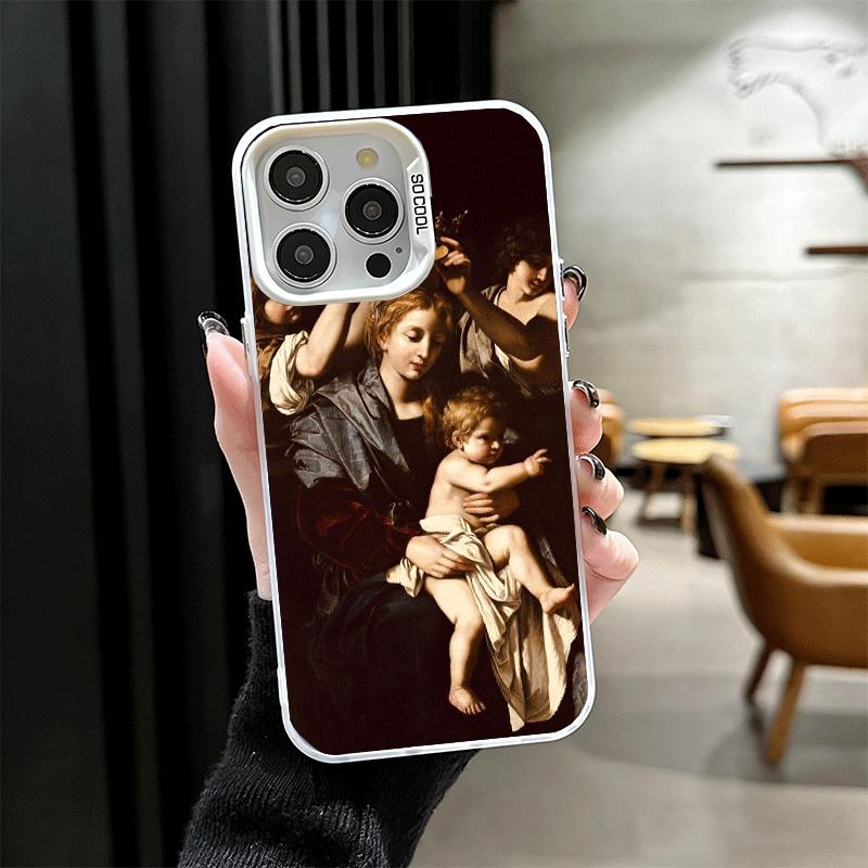 Renaissance Ästhetik Kunst Malerei Weiche Handyhülle für iPhone 15 16 17 Pro Max 17Air 16E 14 Plus 13 12 Mini Stoßfeste Hülle Ba
