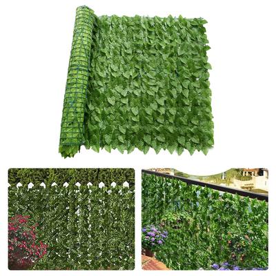 1/2pc 0.5x0.5m Garden Plant Fence Artificial Faux Green Leaf Privacy Screen Panels Rattan Outdoor Hedge Garden Home Decora Vines